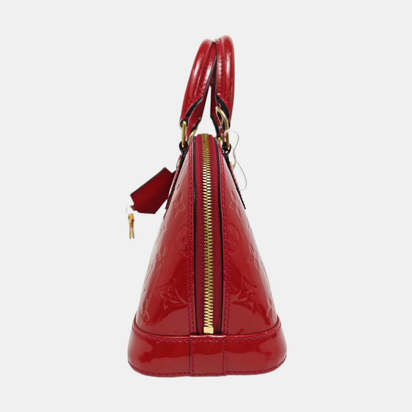 ALMA BB Monogram Patent Leather Red