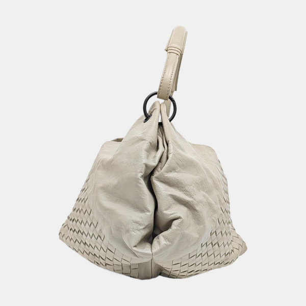 Calfskin Top Handle Bag Gray