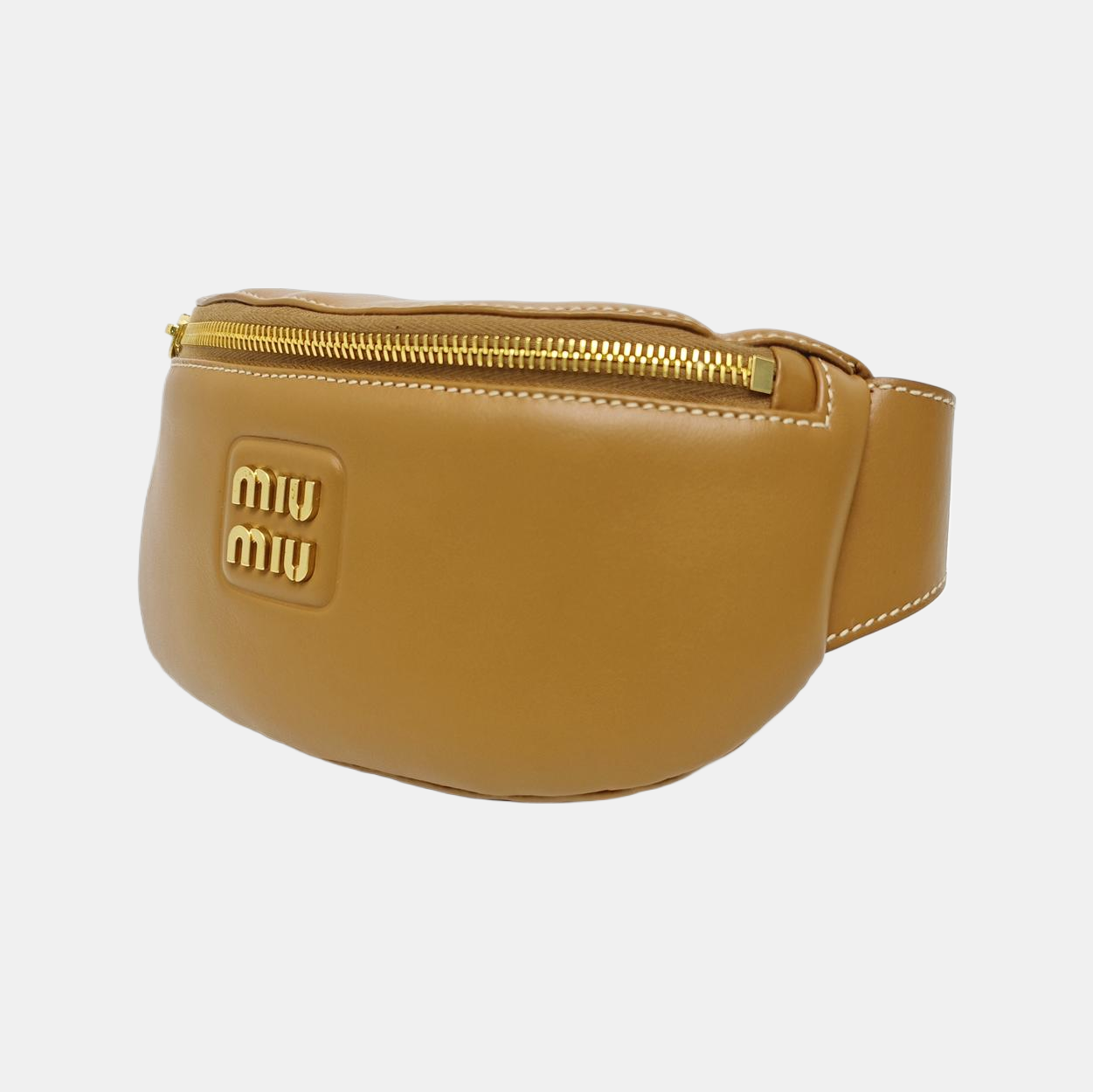 Two-Tone Waist Bag Calfskin Brown