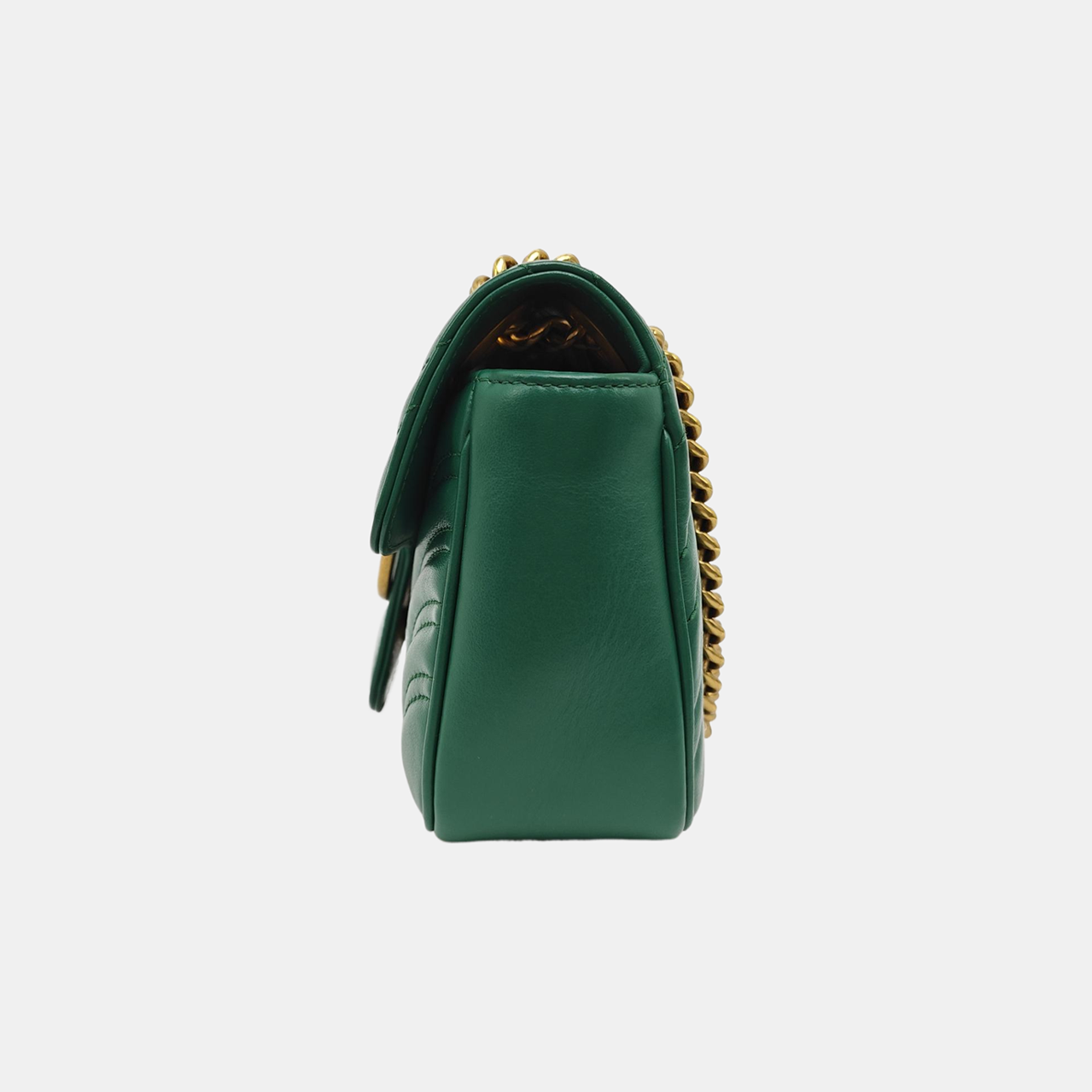 GG Marmont Small Quilted Calfskin Green