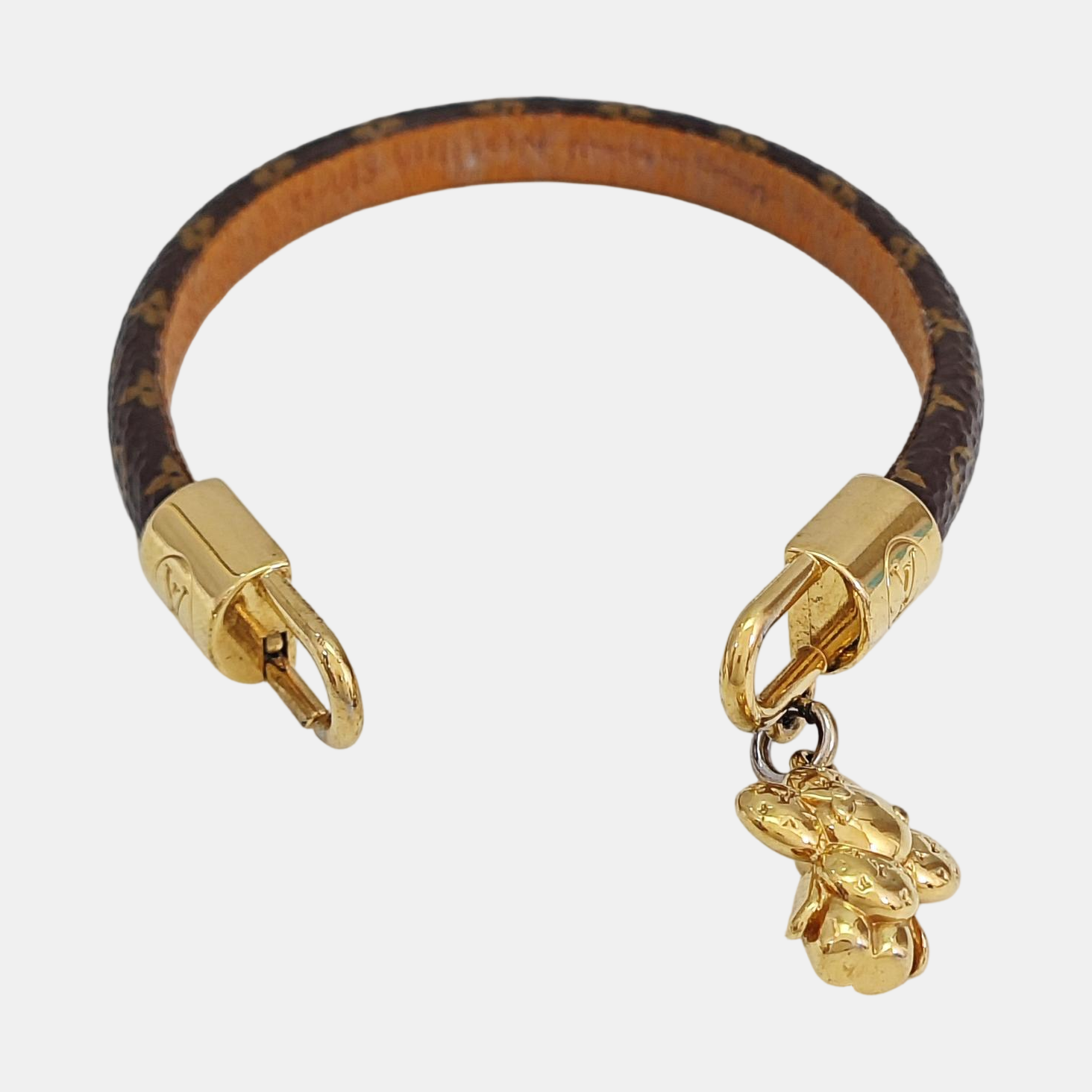 Coated Canvas Brown Bangle