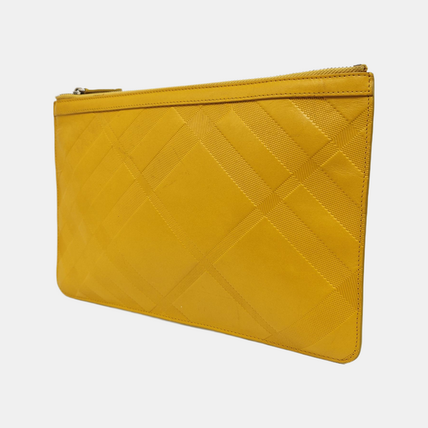 Calfskin Clutch Yellow