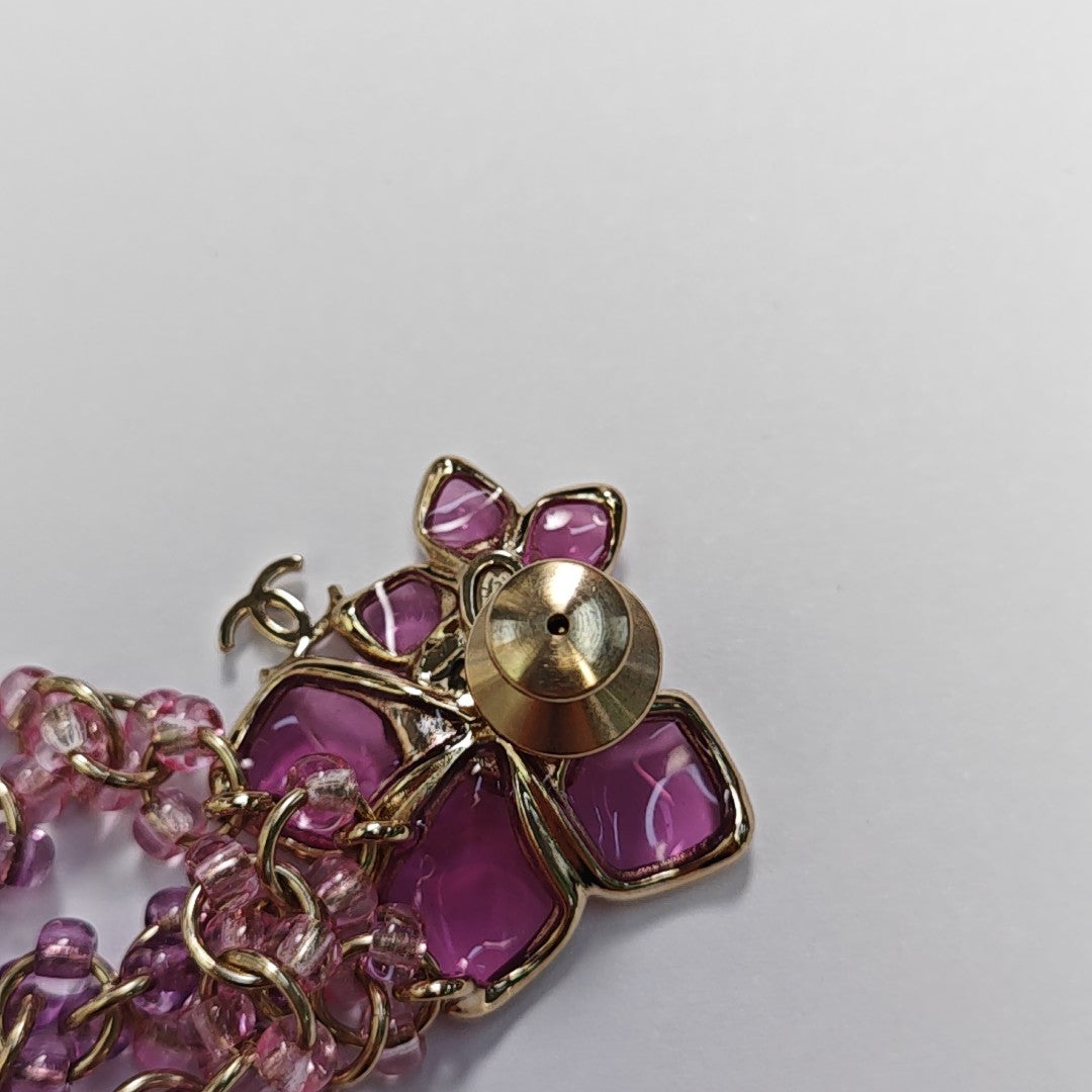 Metal Purple Brooch