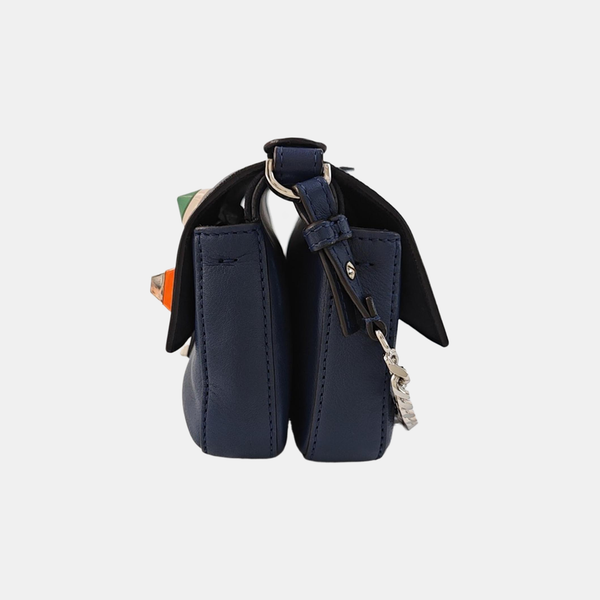 Calfskin Shoulder Bag Blue