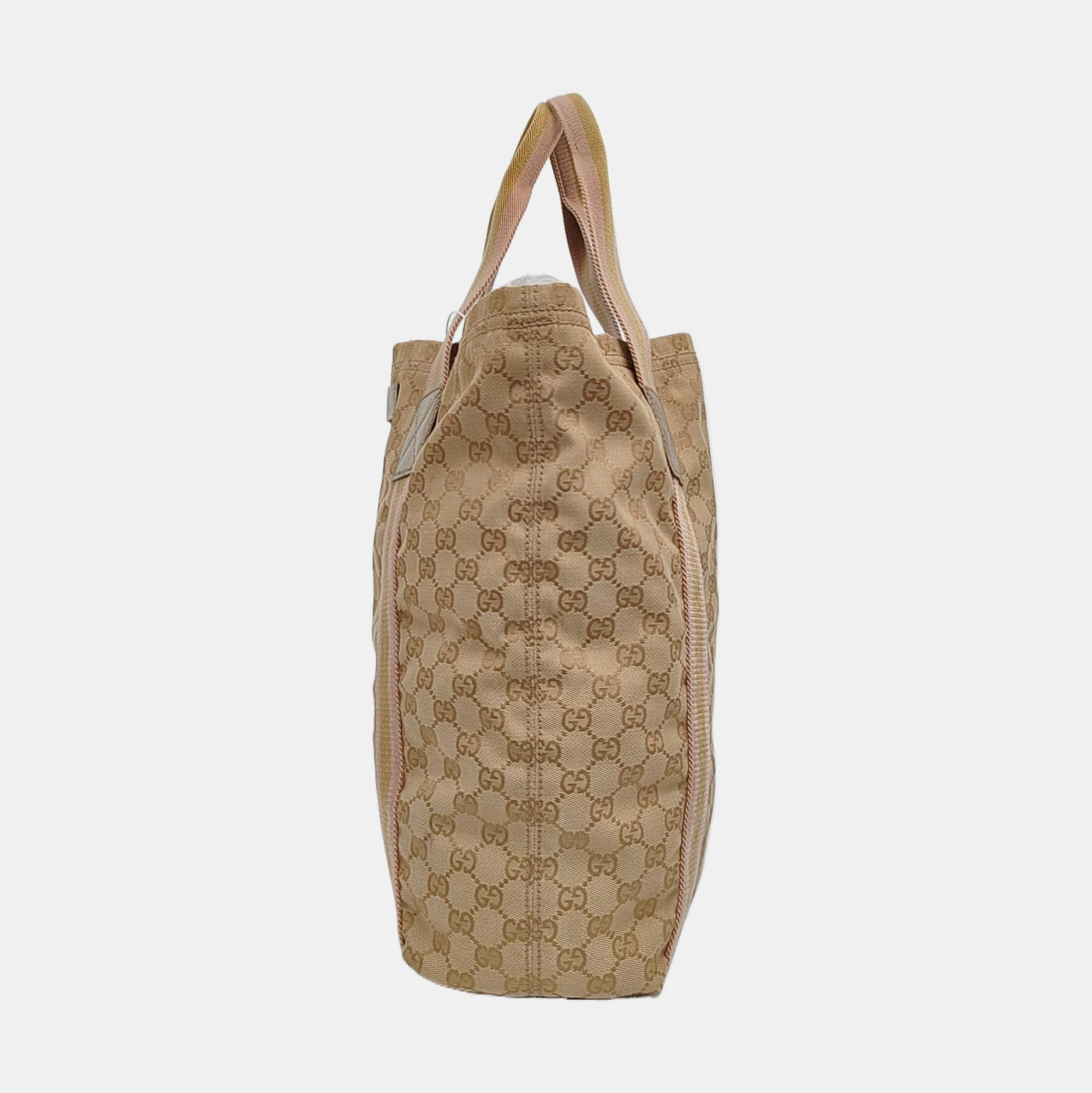Monogram Canvas Tote Bag Beige