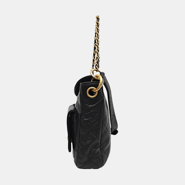 Suppletwins Quilted Grained Calfskin Black