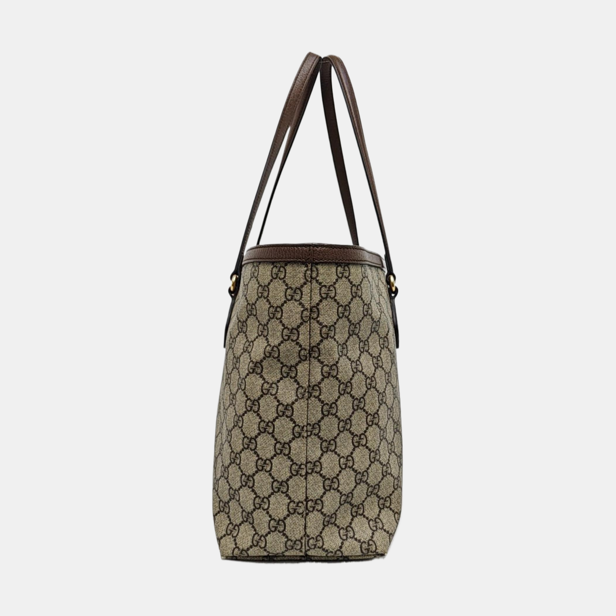 Ophidia Medium Monogram Coated Canvas Beige