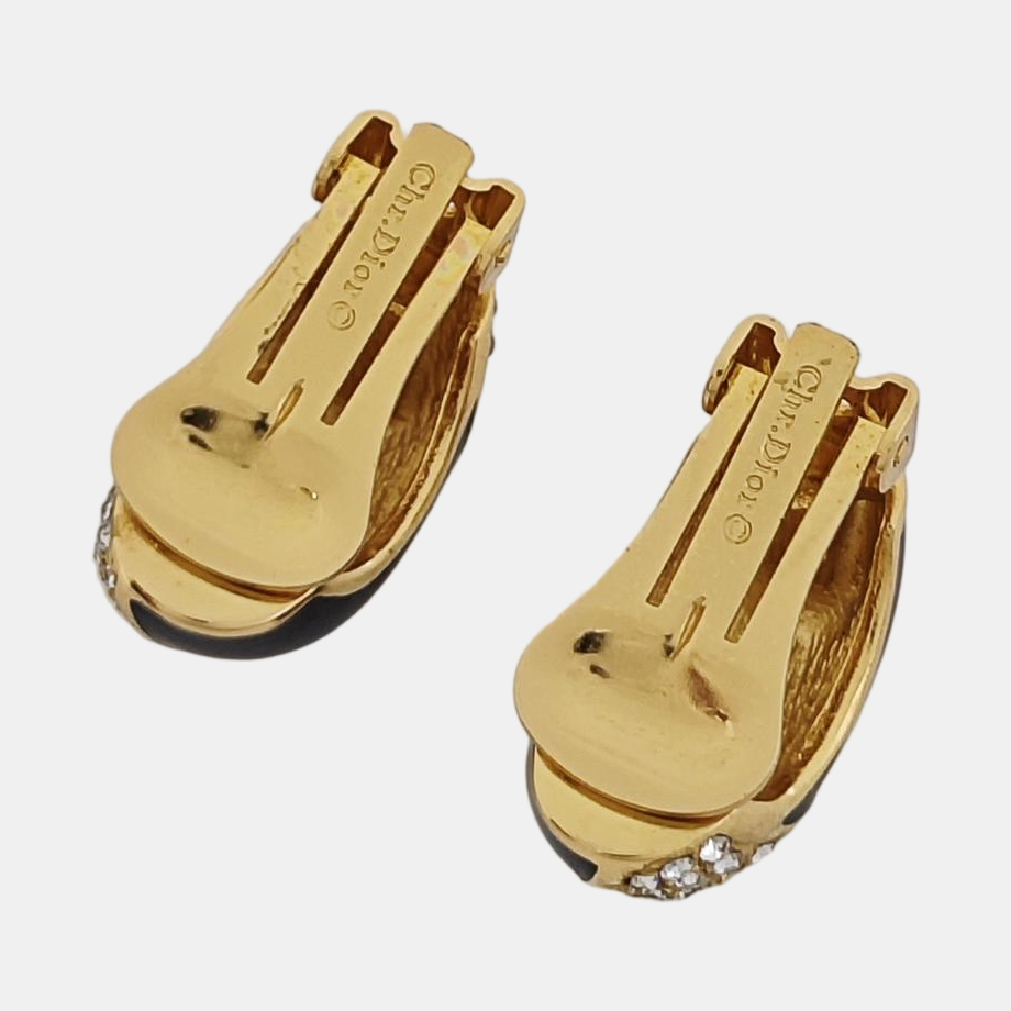 Metal Gold Clip On Earrings