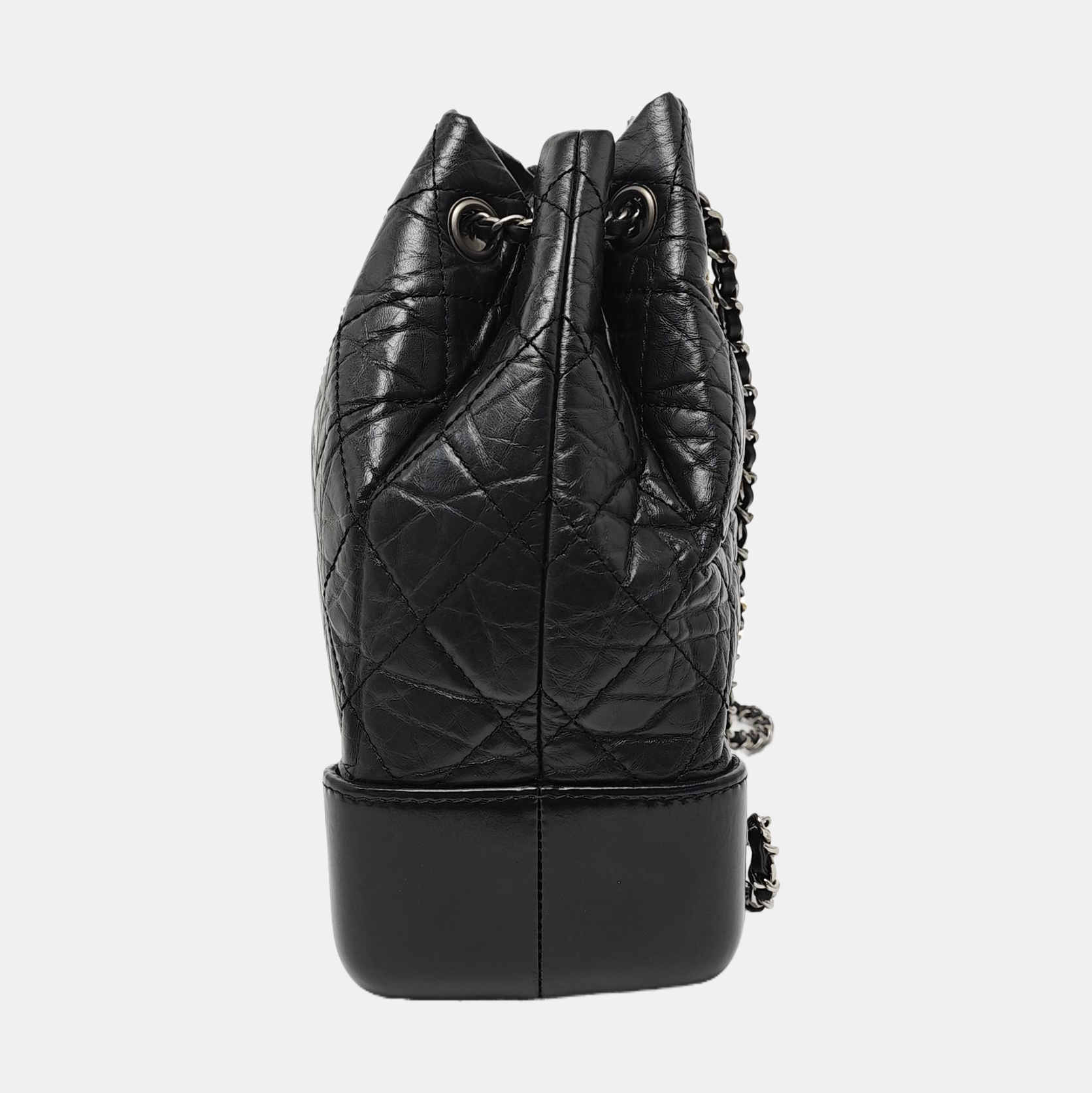 GABRIELLE Small Quilted Calfskin Black