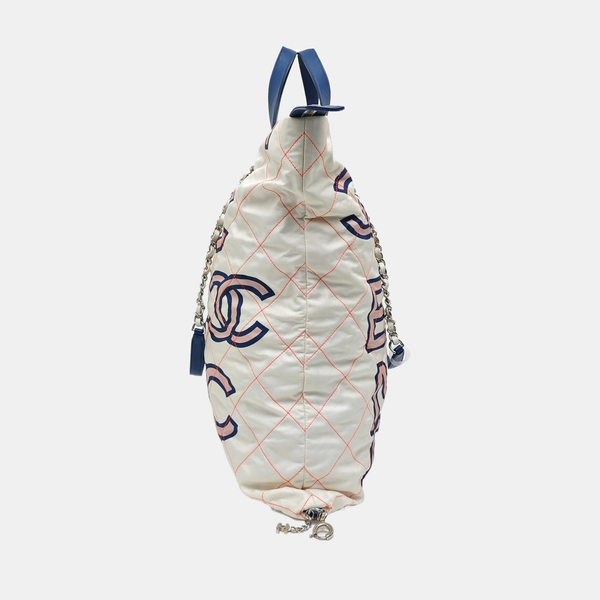Fabric Shoulder Bag White