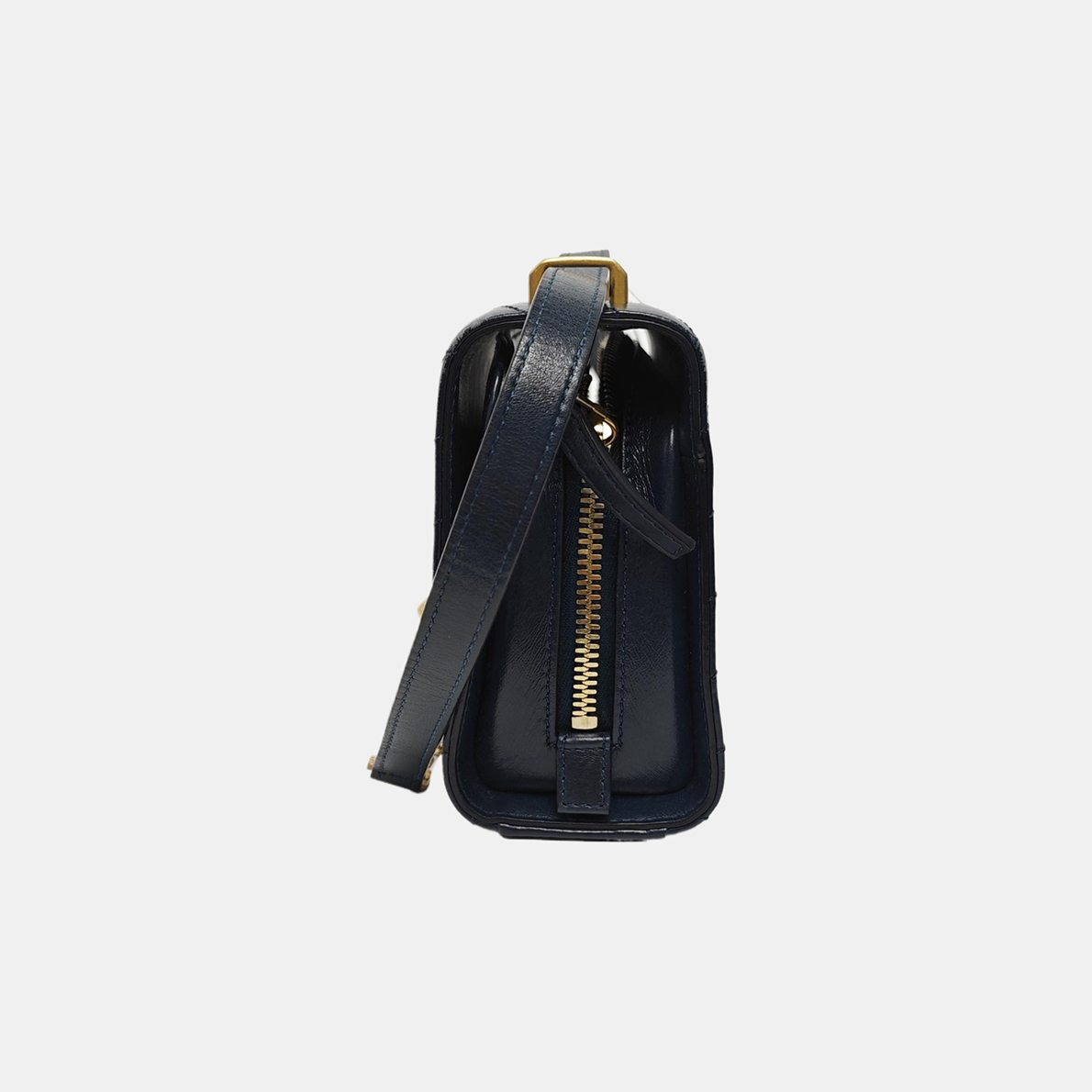 MEDAL ENVELOPE Chevron Calfskin Blue