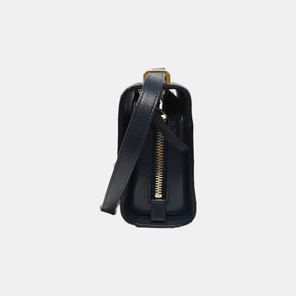 MEDAL ENVELOPE Chevron Calfskin Blue