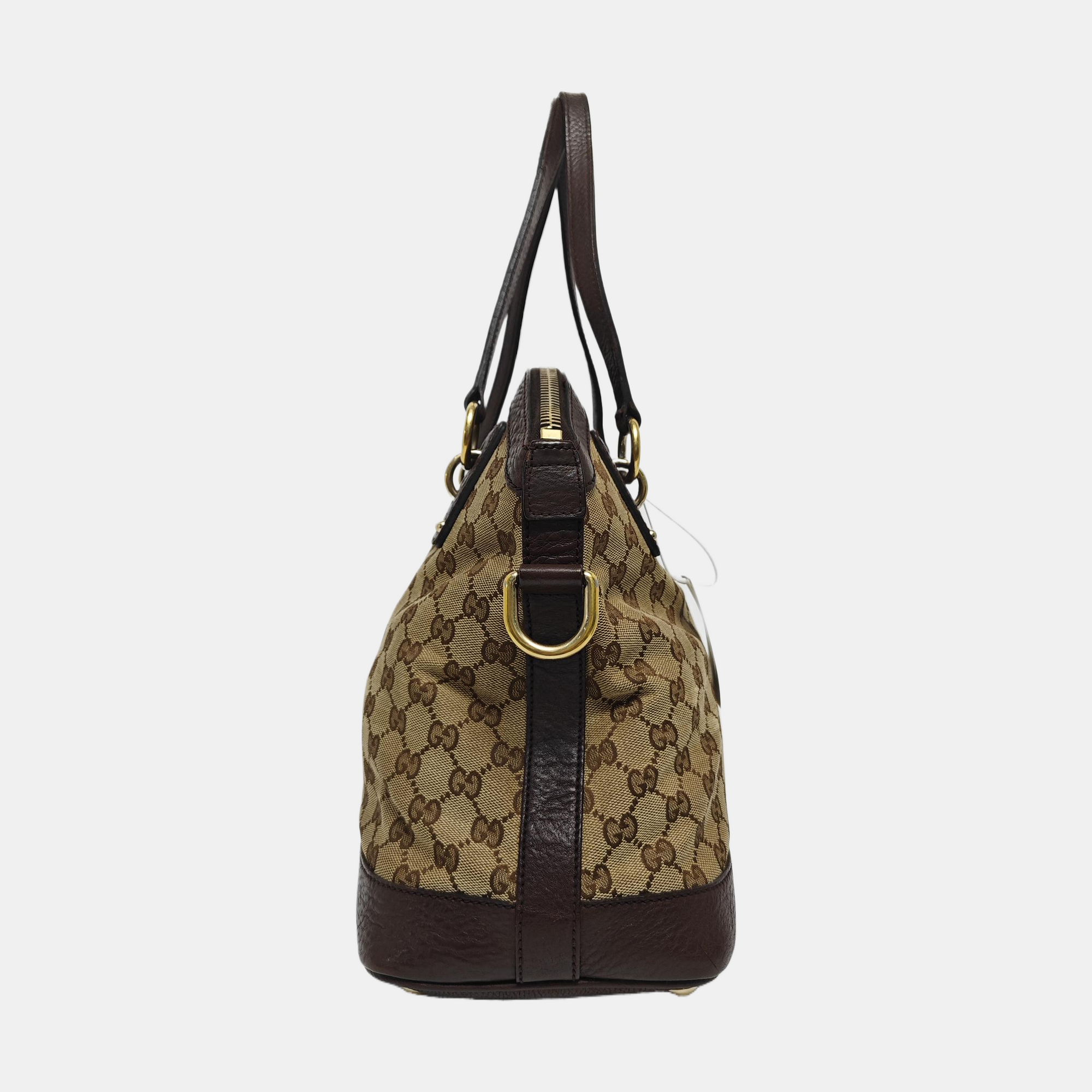 Monogram Canvas Tote Bag Brown