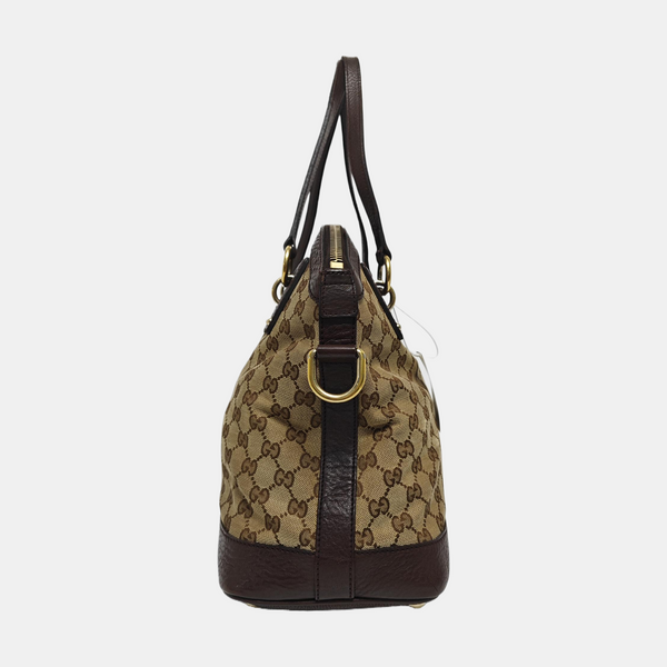 Monogram Canvas Tote Bag Brown