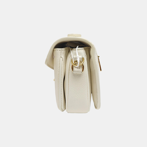 MÉTIS EAST WEST Monogram Calfskin White