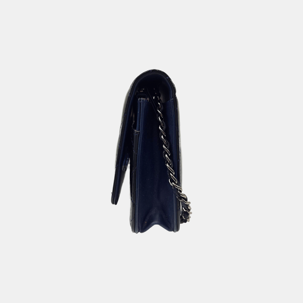 WOC Quilted Patent Leather Blue