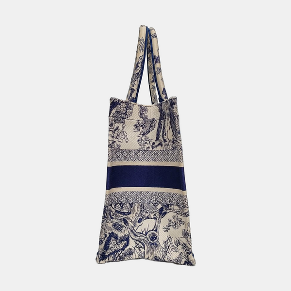 Authenticated pre-owned  Book Tote Medium Canvas Blue - Tote Bag at Looply