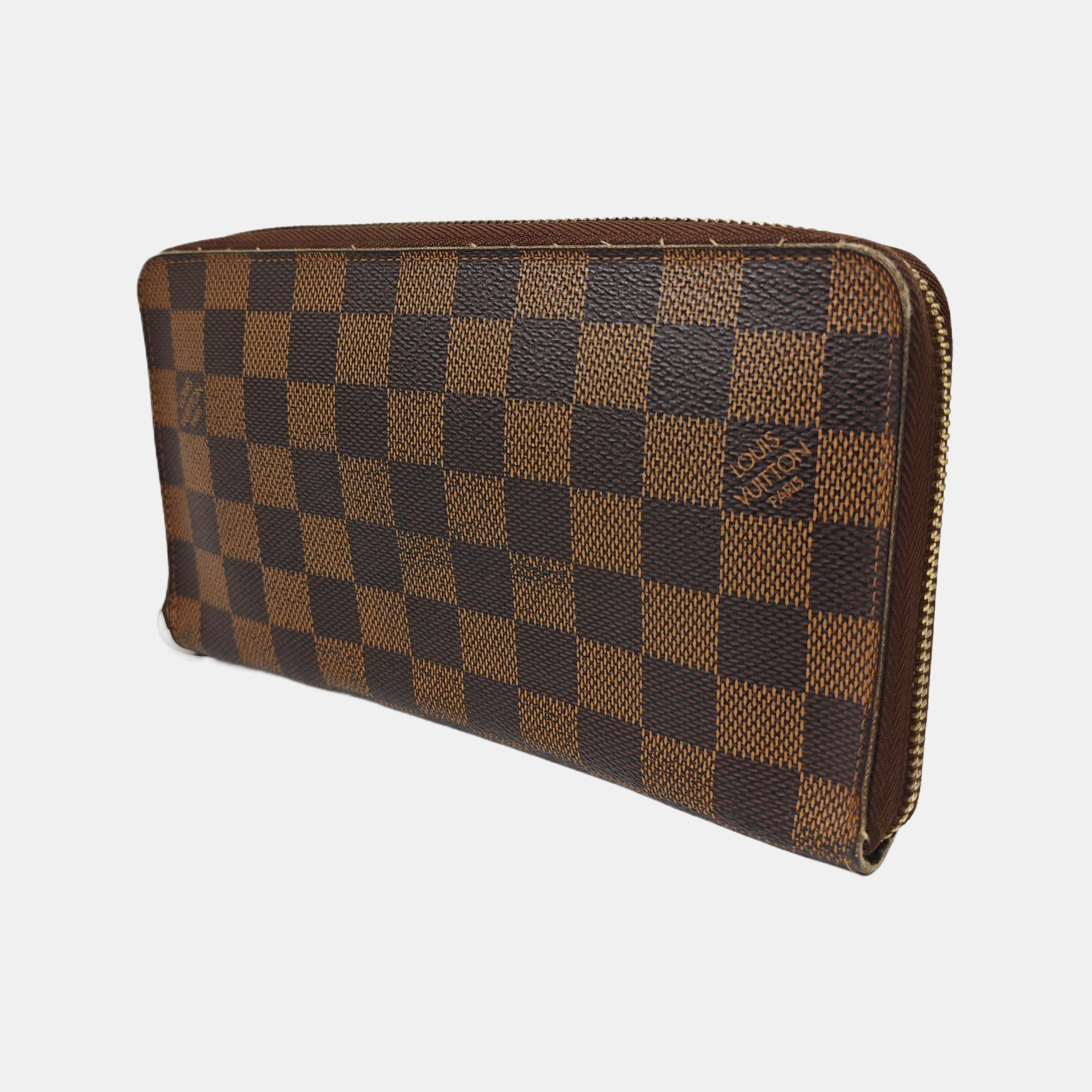 INSOLITE Damier Ebene Coated Canvas Brown Wallet