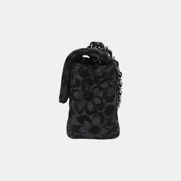 CLASSIC FLAP Mini Quilted Fabric Black