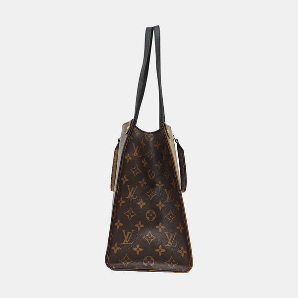 ONTHEGO MM Monogram Coated Canvas Brown