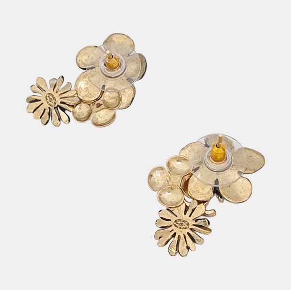 Metal Black Stud Earrings
