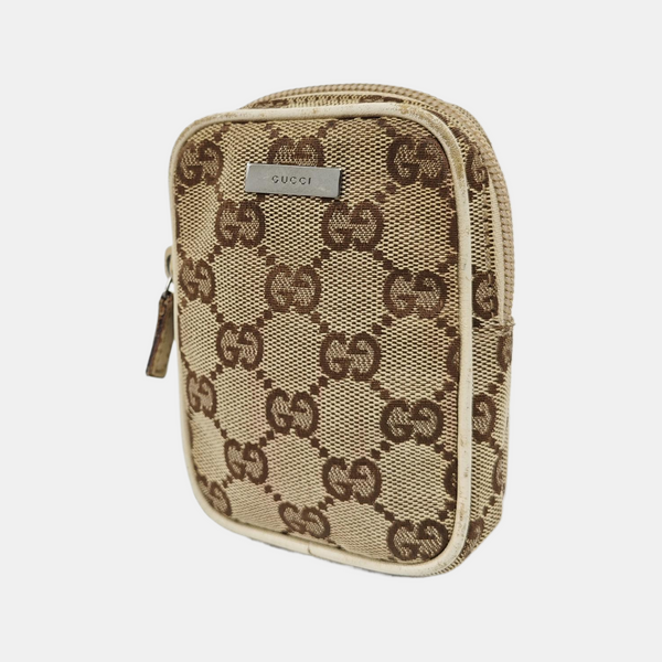 Monogram Canvas Clutch Beige