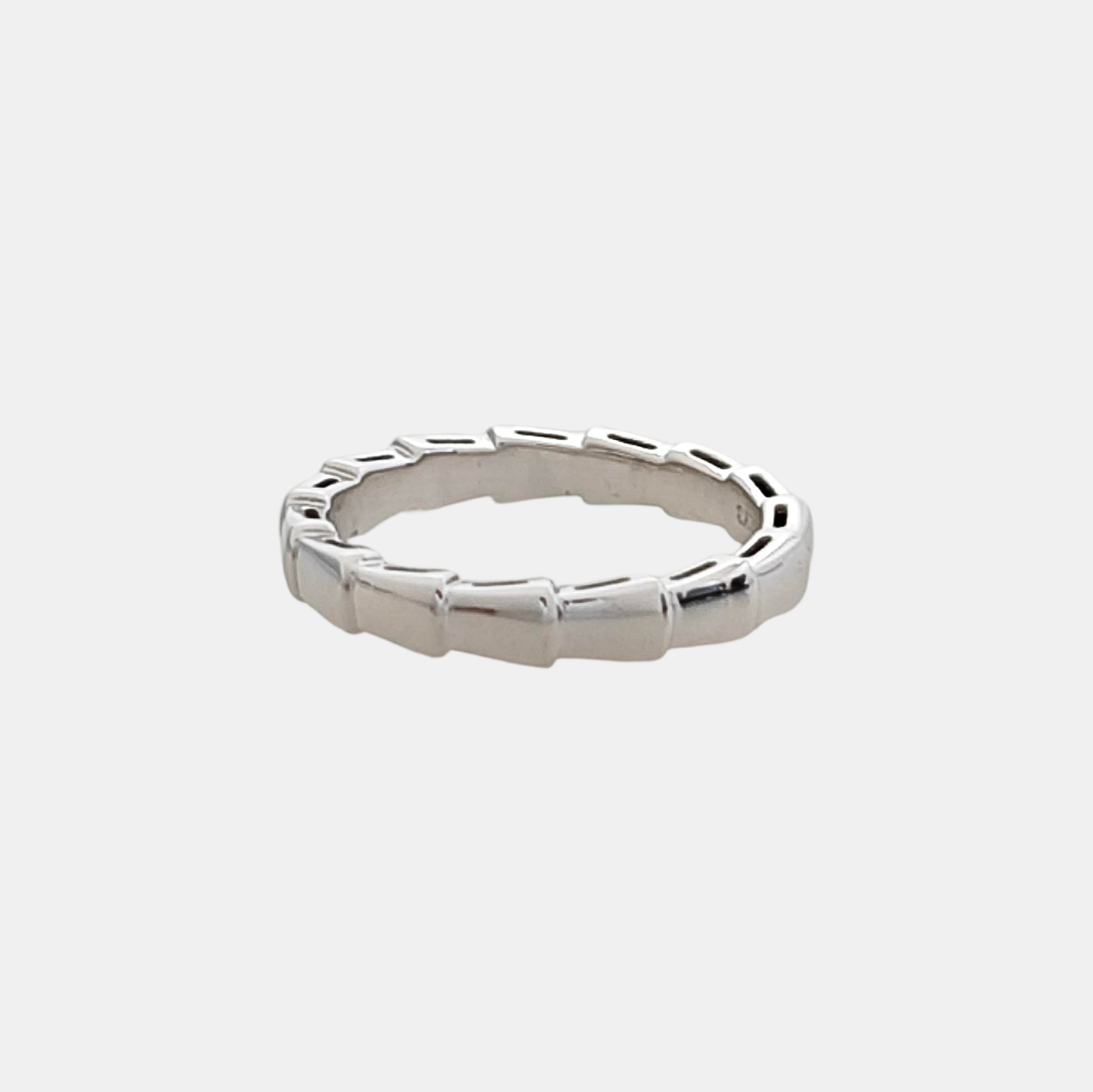 SERPENTI 18k White Gold Silver Ring EU 57