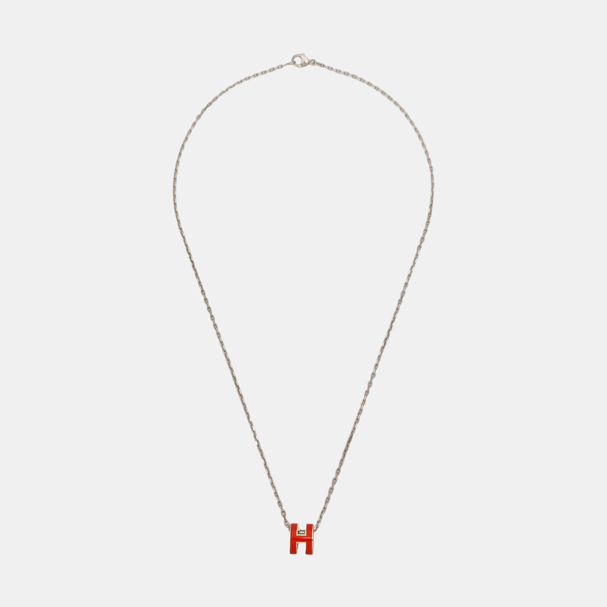Pop H Metal Silver Necklace