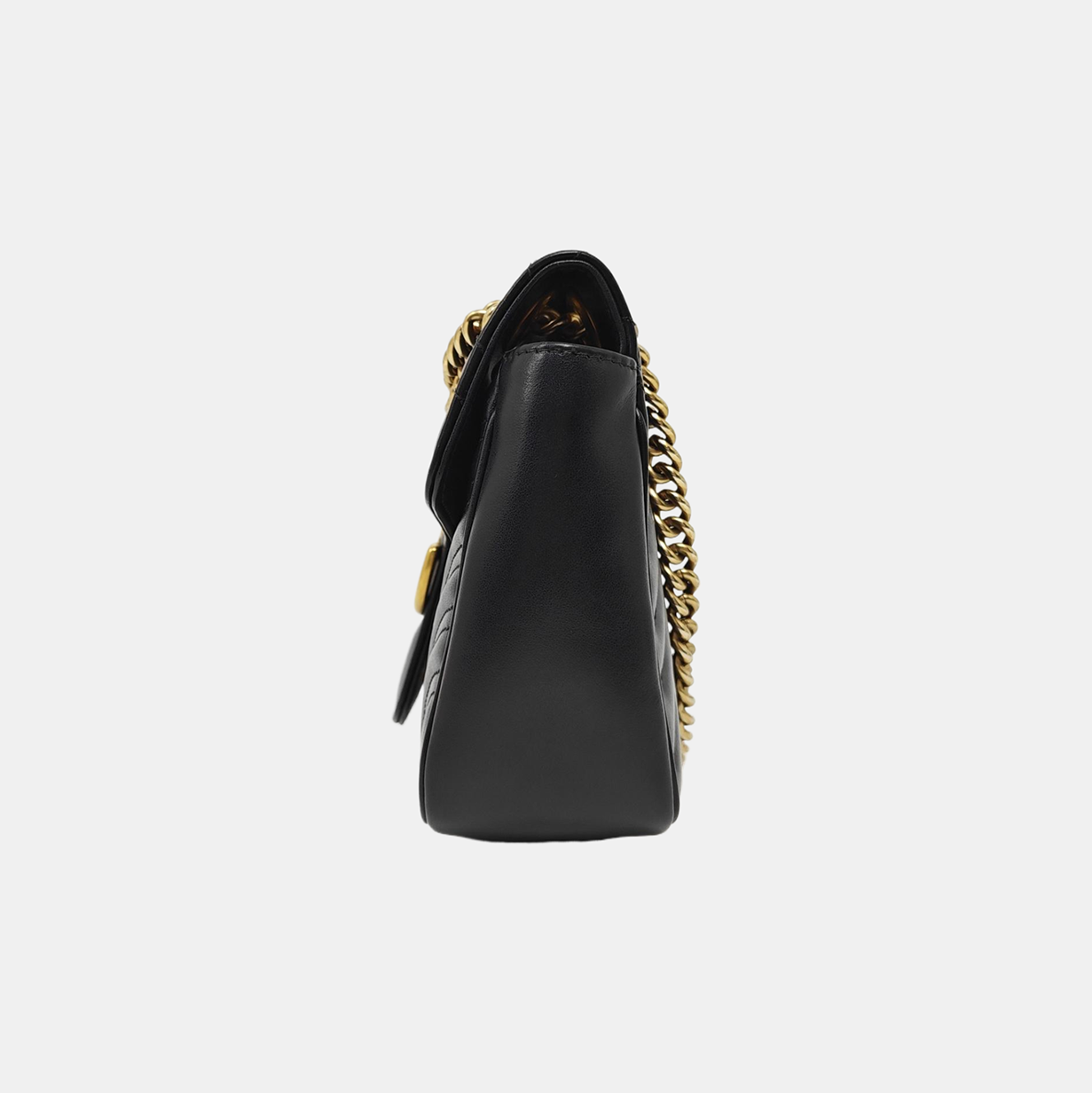 GG Marmont Medium Quilted Calfskin Black