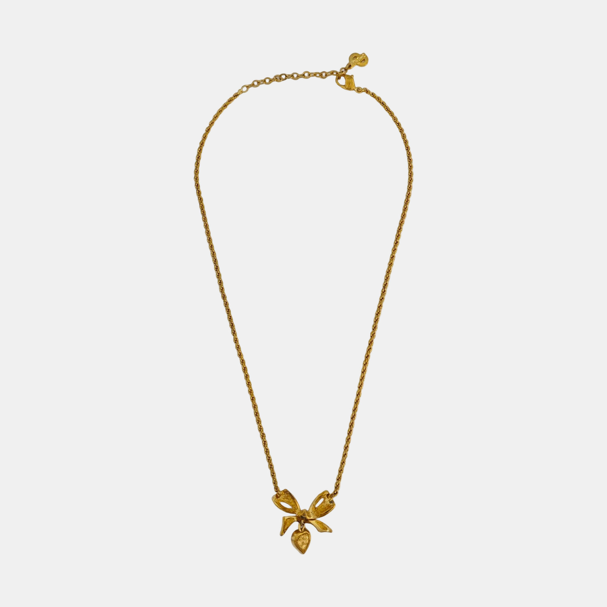 Bow Metal Gold Necklace