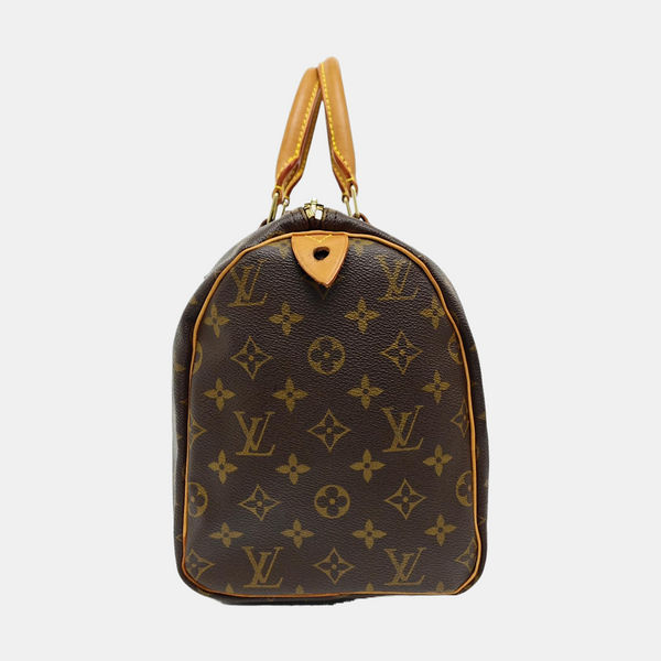 SPEEDY 30 Monogram Coated Canvas Brown