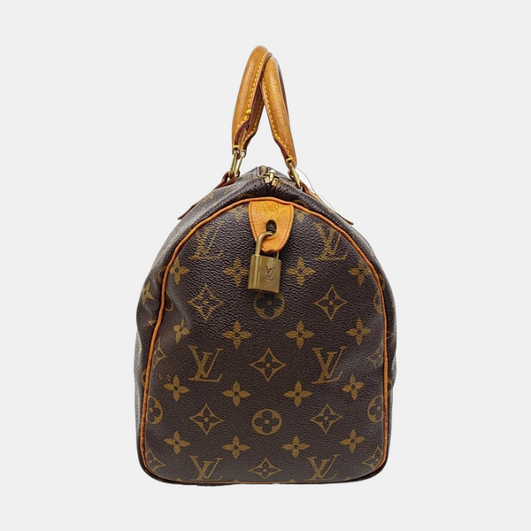 SPEEDY 30 Monogram Coated Canvas Brown