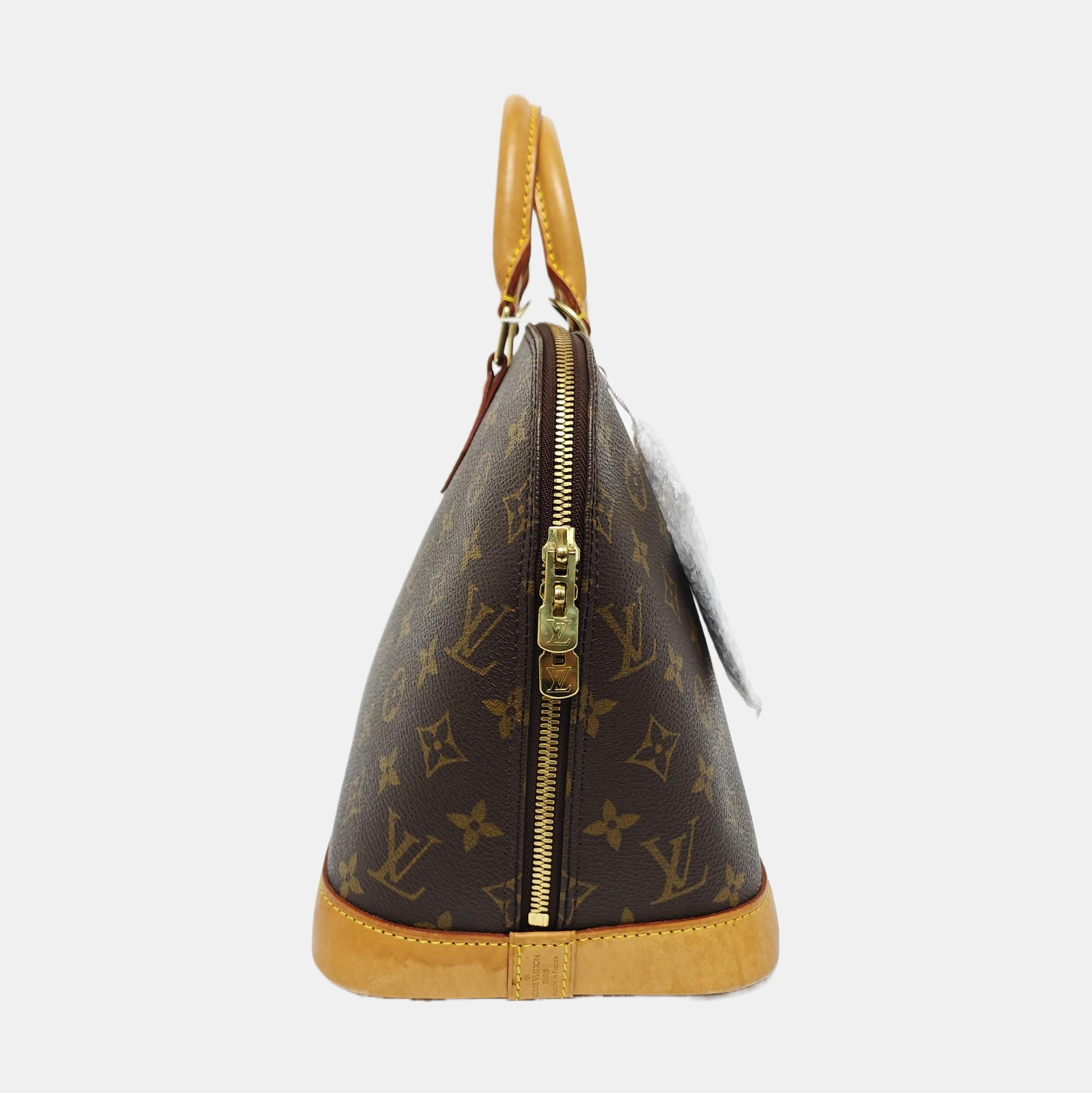 ALMA PM Monogram Coated Canvas Brown