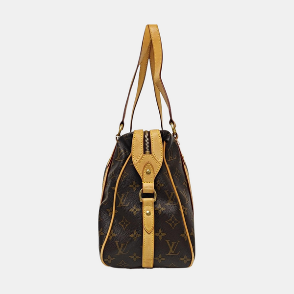 STRESA Monogram Coated Canvas Brown