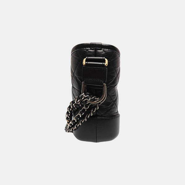 GABRIELLE Small Quilted Vintage Calf Black