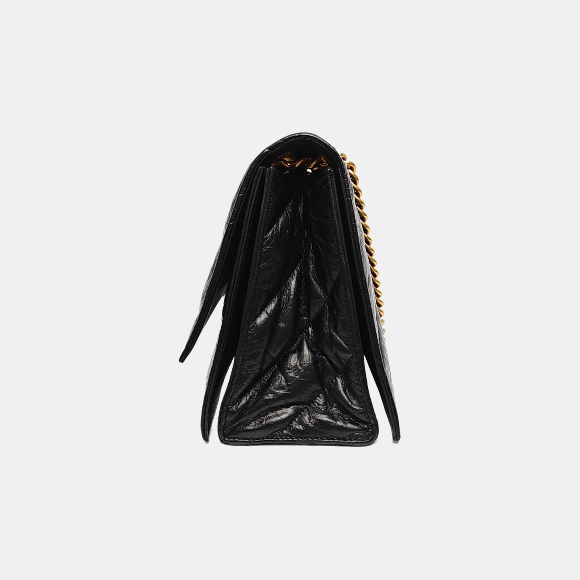 Crush Medium Quilted Calfskin Black
