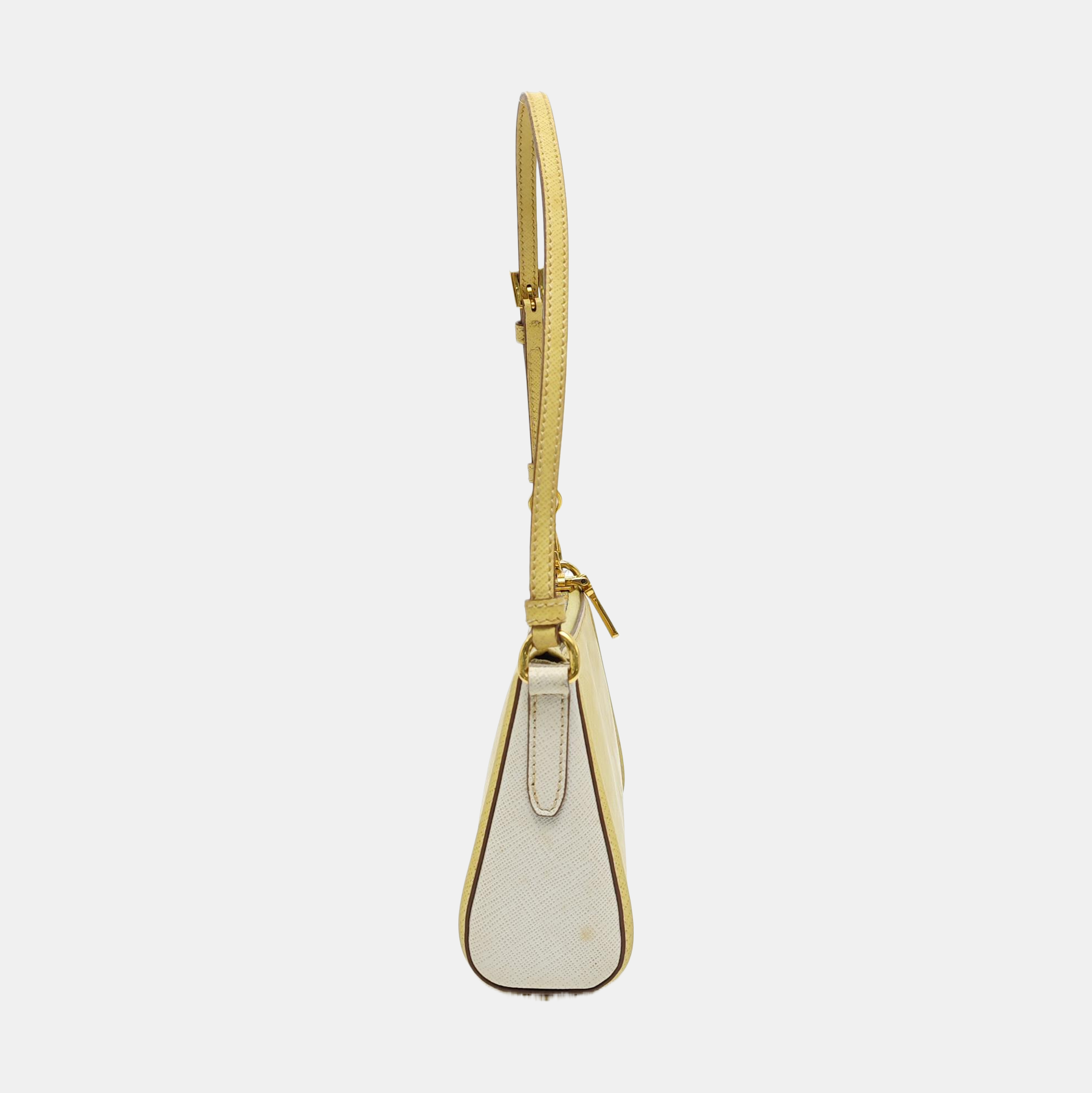 Saffiano Calfskin Top Handle Bag Yellow