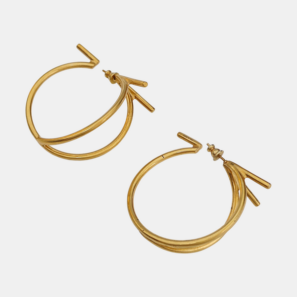 Metal Gold Stud Earrings
