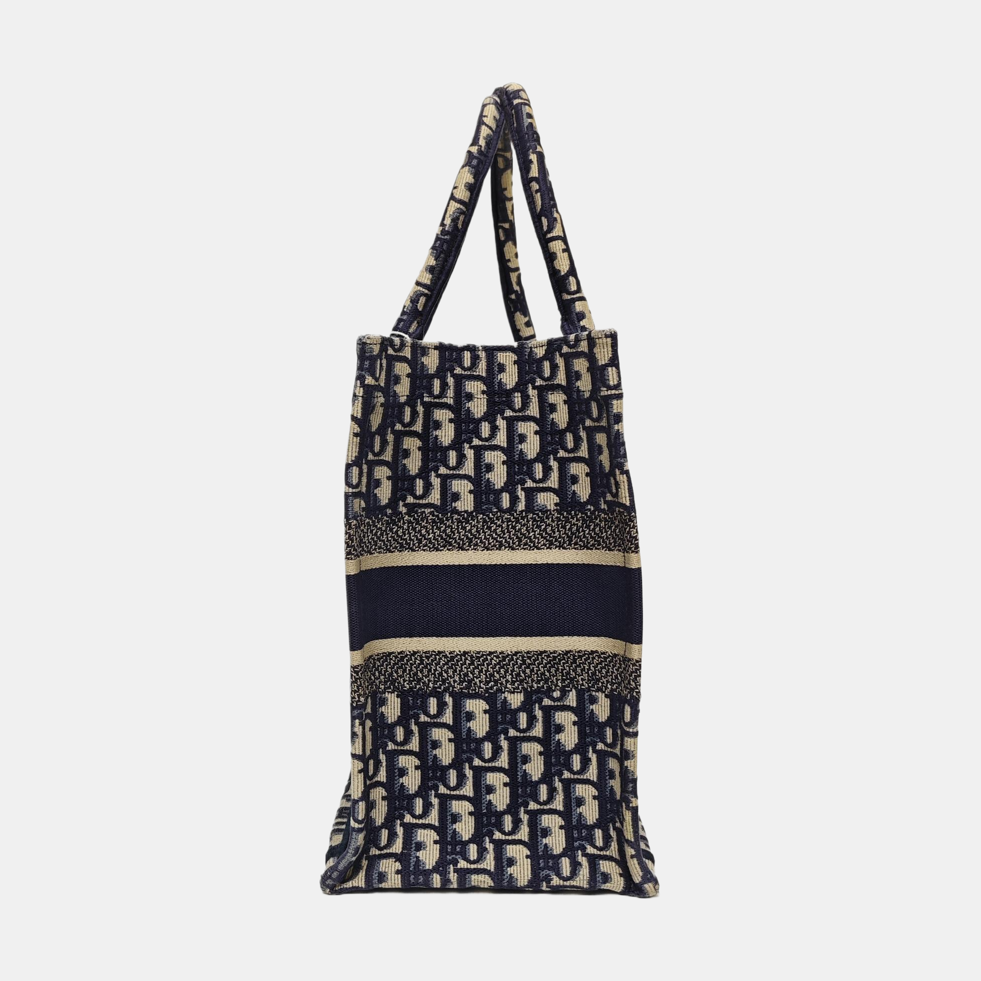 Book Tote Medium Oblique Canvas Blue