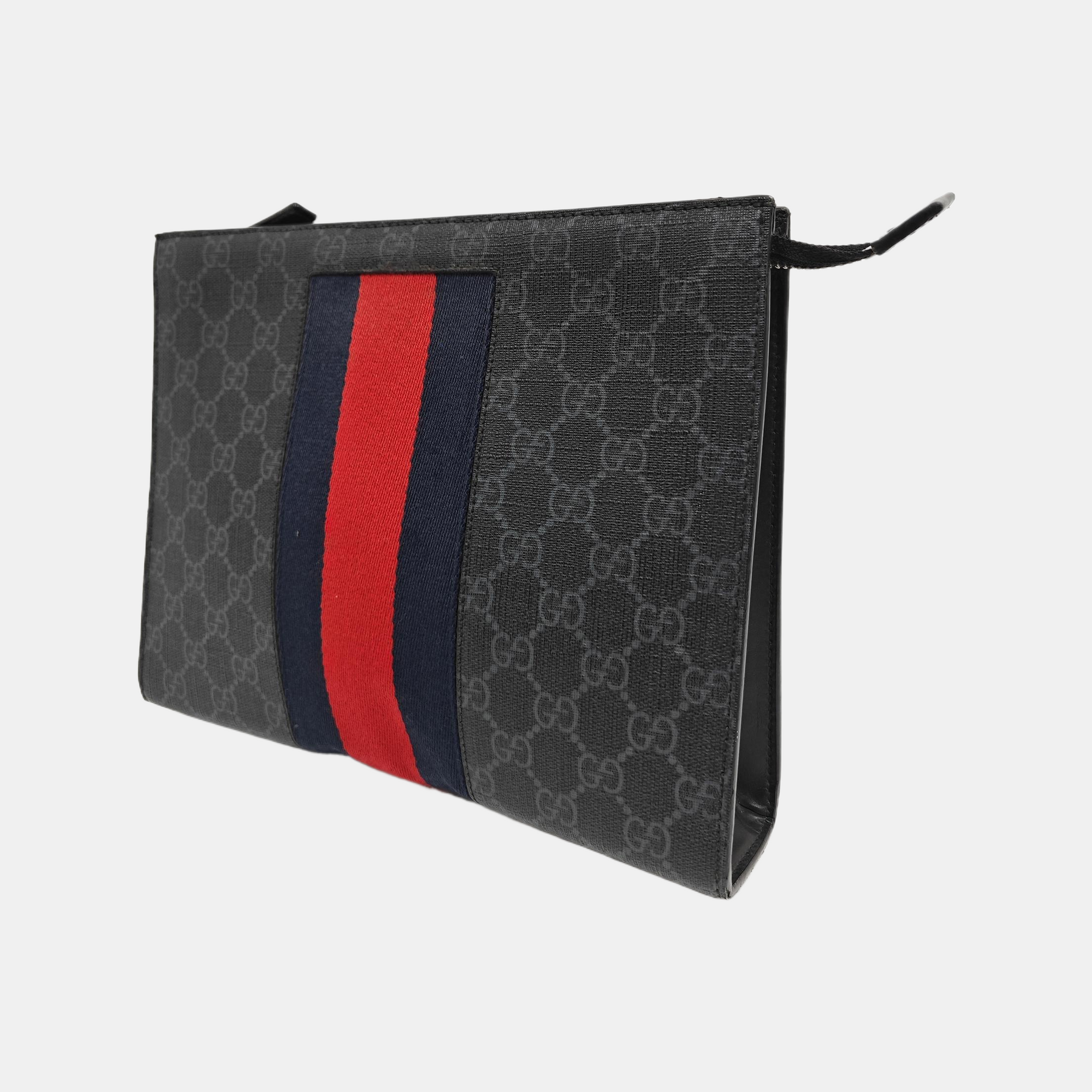 GG Supreme Monogram Coated Canvas Gray