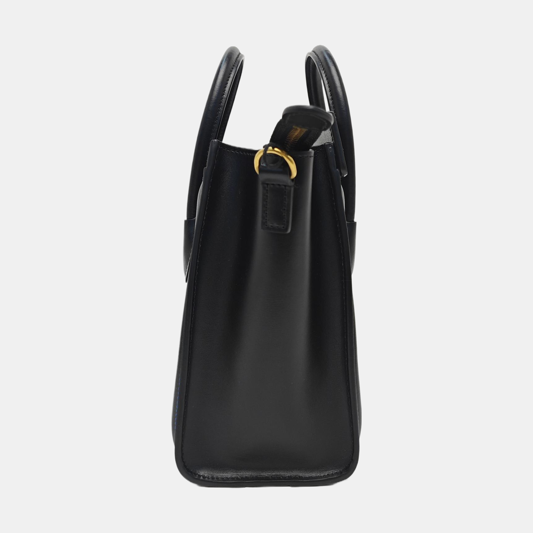 LUGGAGE Mini Quilted Calfskin Black