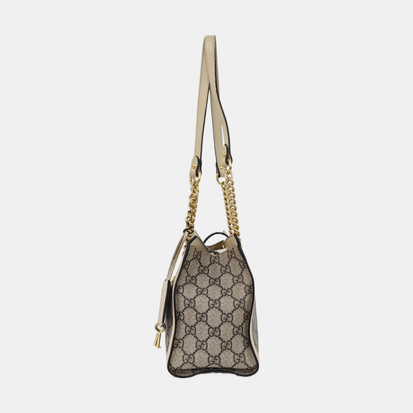 Padlock Small Monogram Coated Canvas Beige