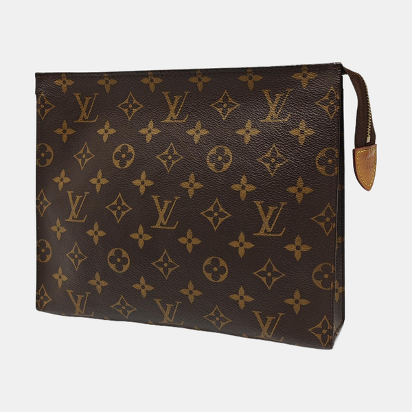 TOILET POCKET 26 Monogram Coated Canvas Brown
