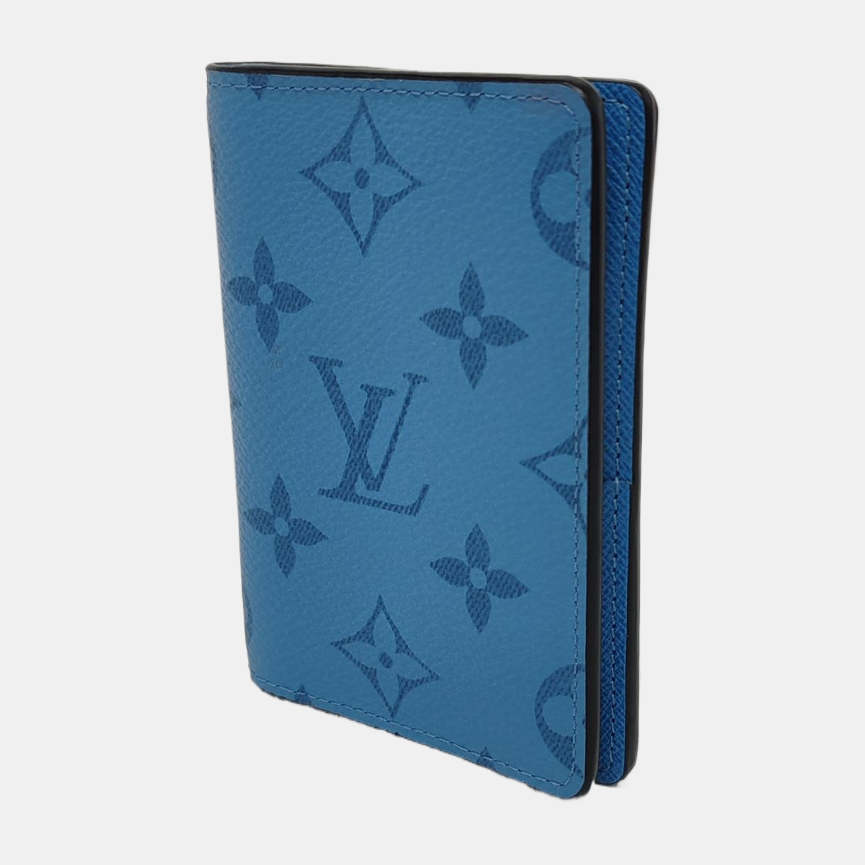 Monogram Coated Canvas Blue Card Holder