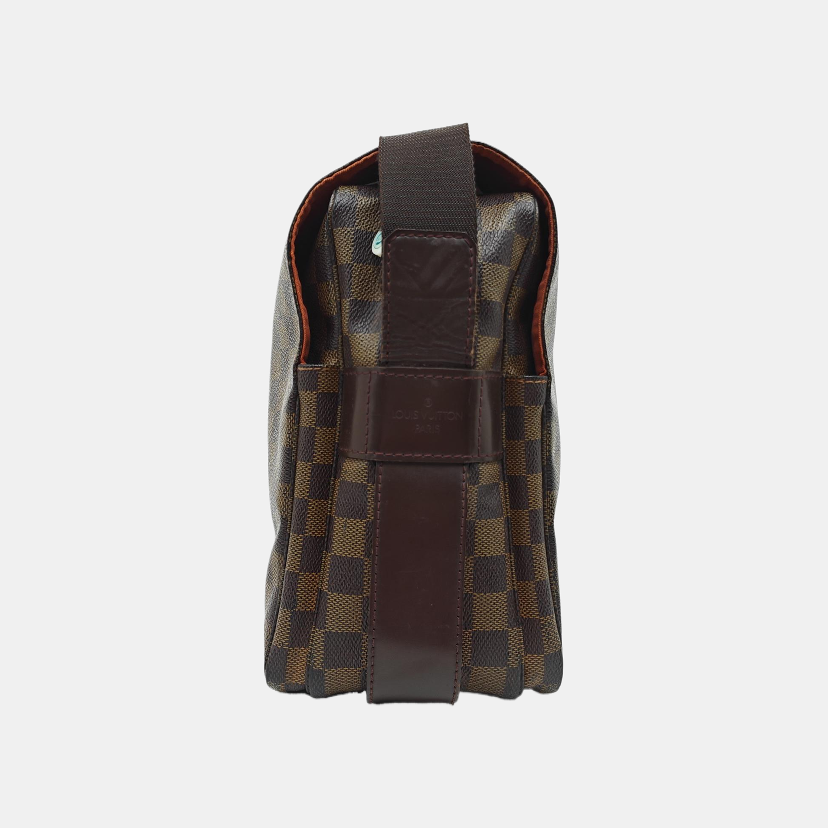NAVIGLIO Damier Ebene Coated Canvas Brown