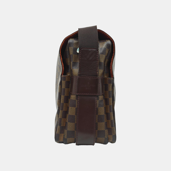 NAVIGLIO Damier Ebene Coated Canvas Brown