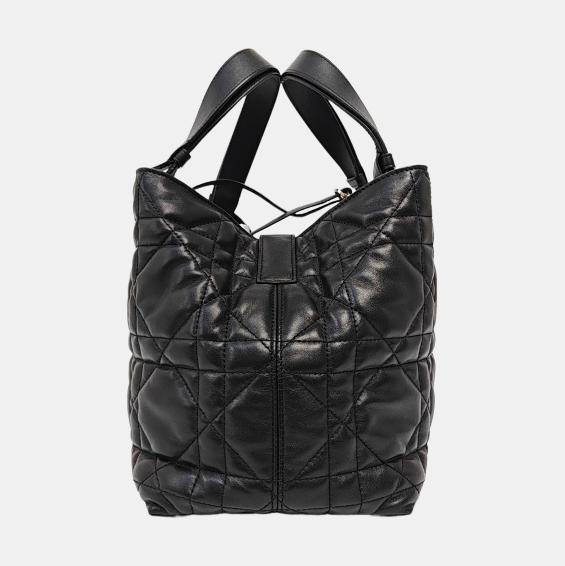 Toujours Medium Cannage Calfskin Black