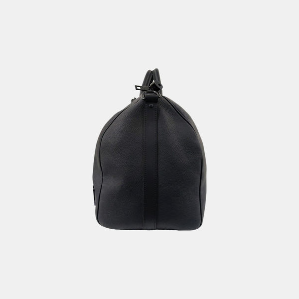 KEEPALL 55 Calfskin Black