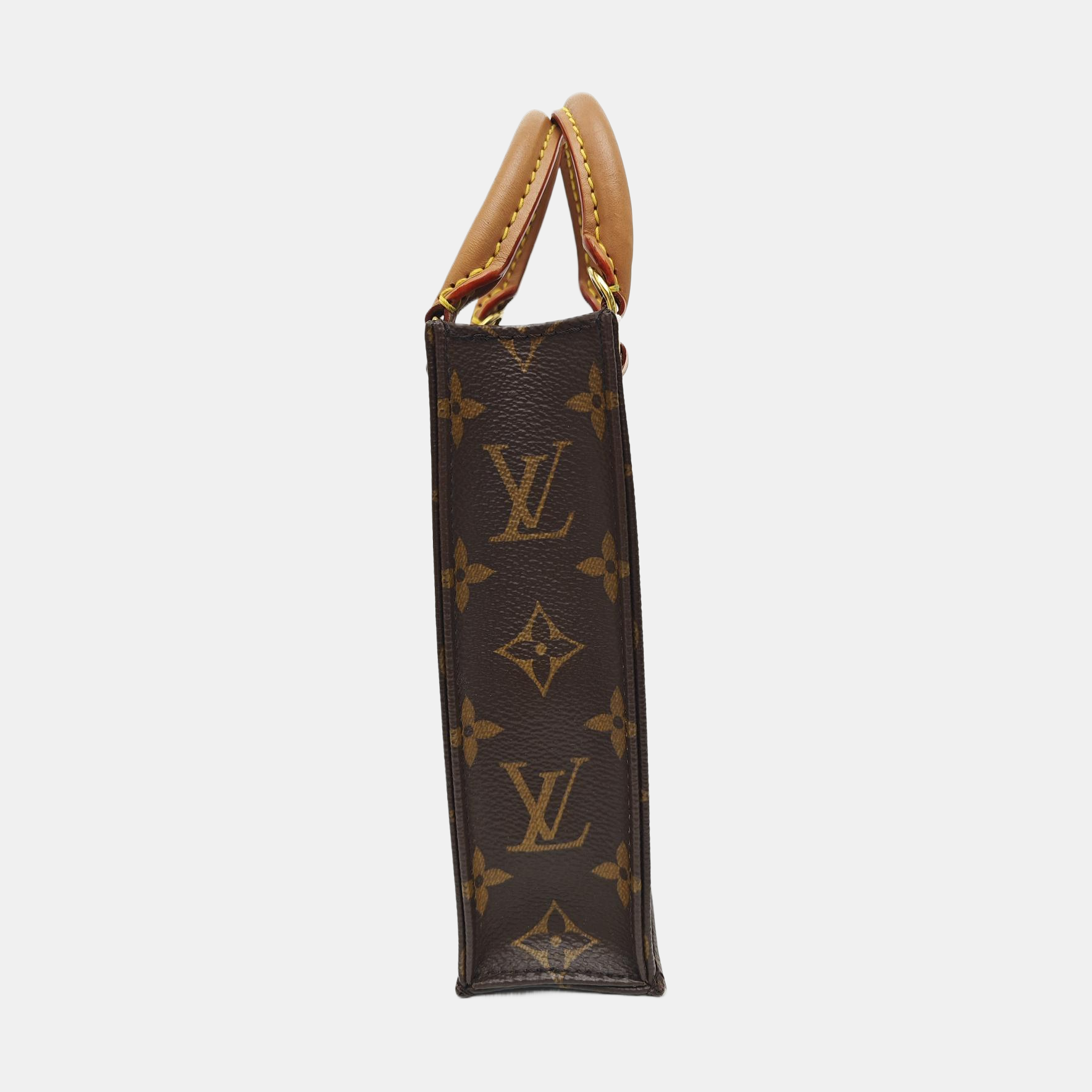 SAC PLAT Mini Monogram Coated Canvas Brown