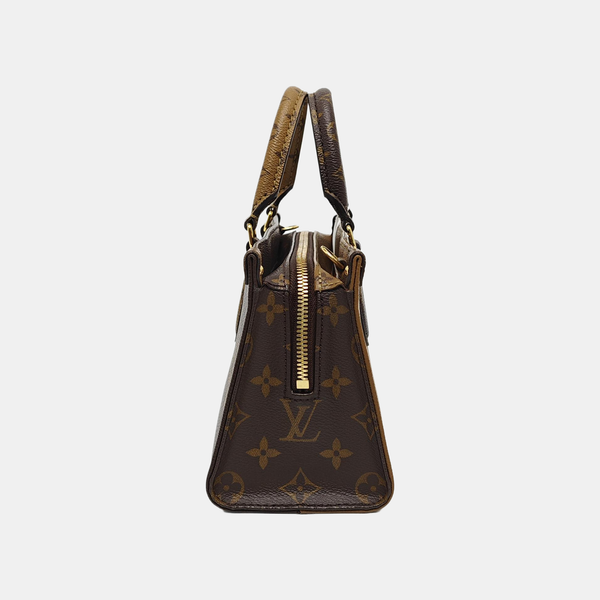 ONTHEGO EAST WEST PM Monogram Coated Canvas Brown